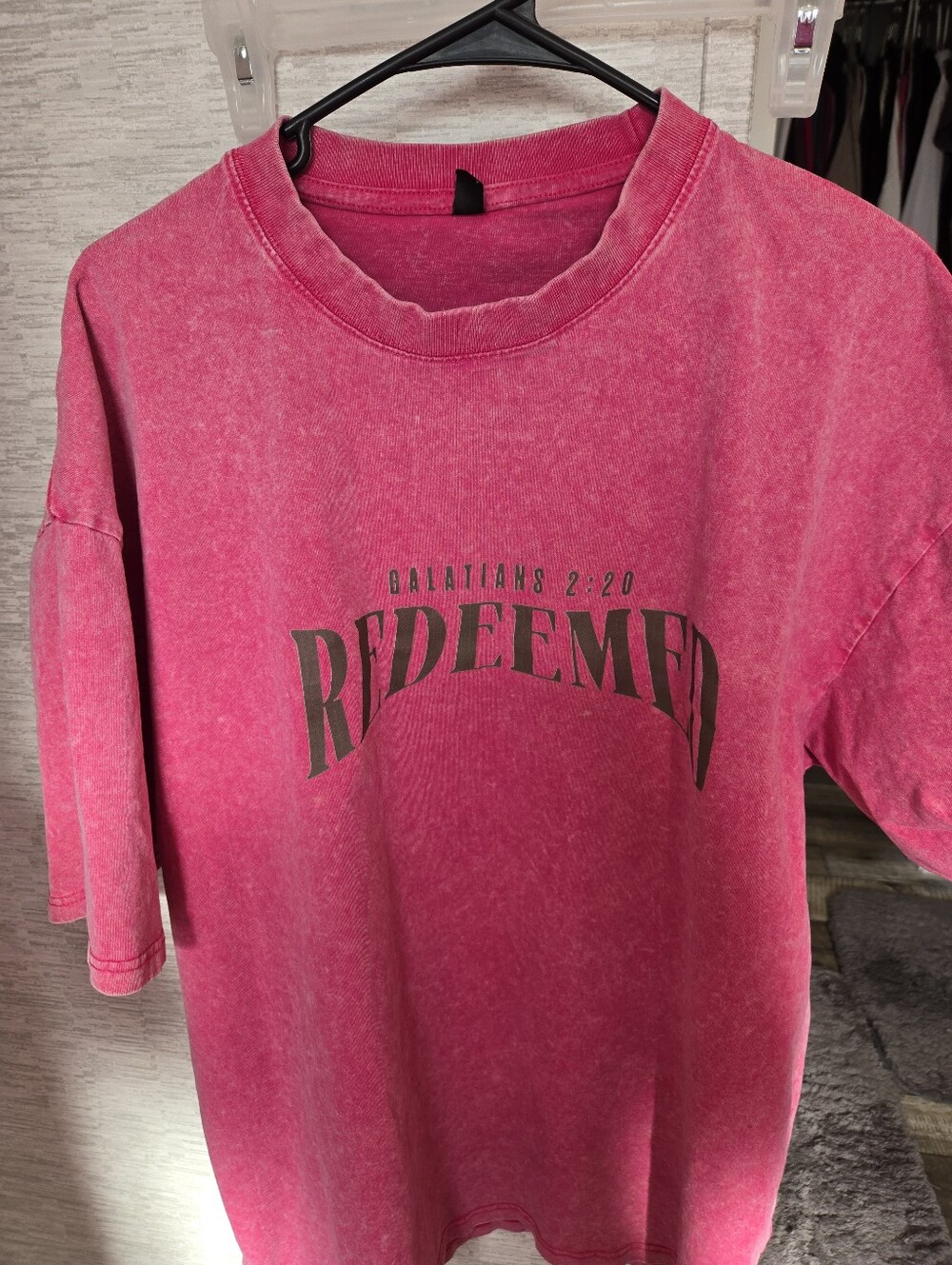 Adults' Redeemed Graphic Tee - Pink